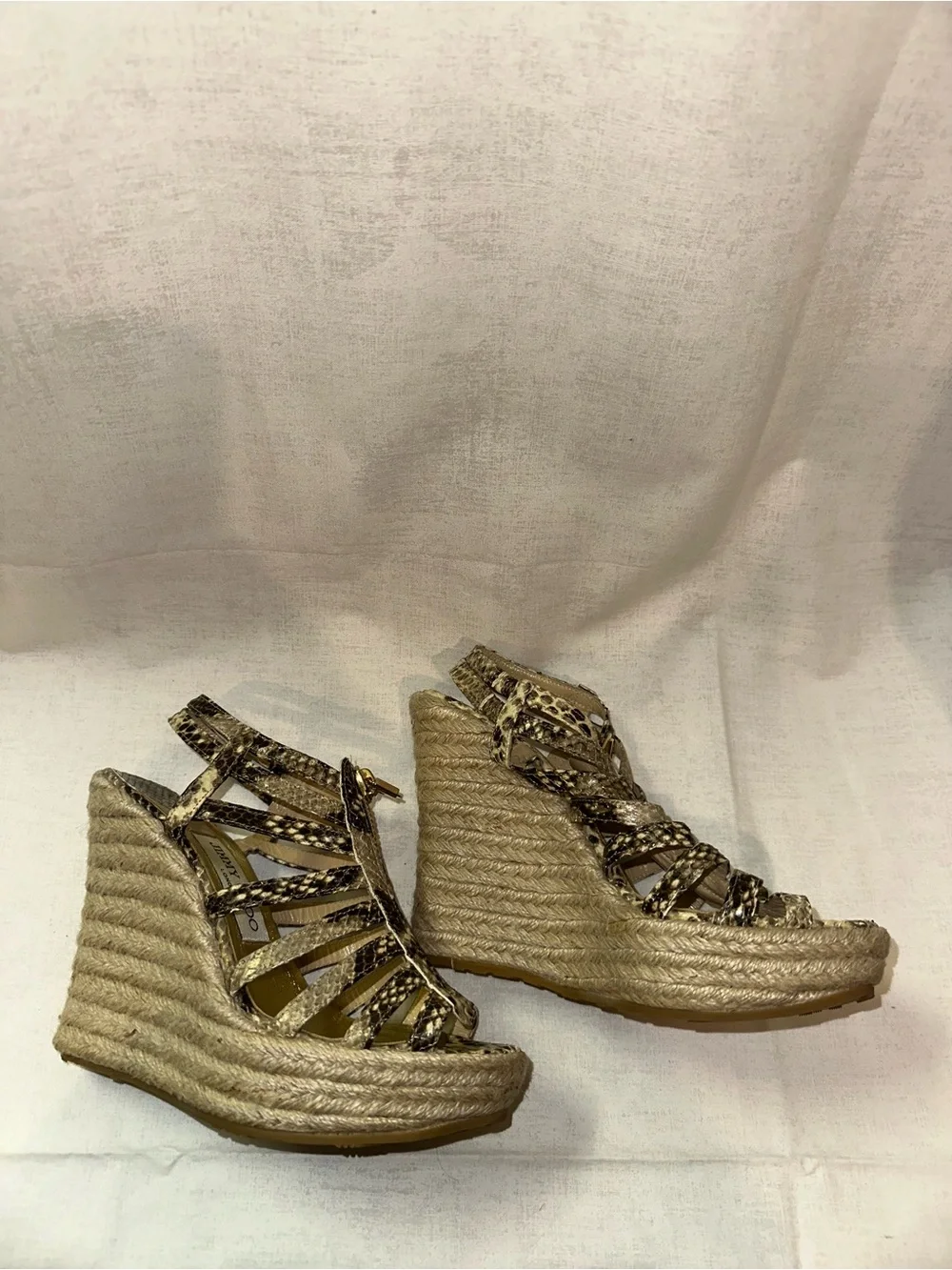 Jimmy Choo Glenys Wedge Snake Skin Size 7